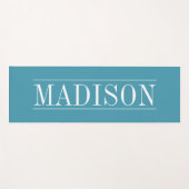 アクアモダンブルーパーソナライズされた ヨガマット (正面(横))