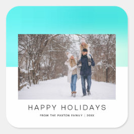アクアモダンブルー写真 スクエアシール