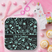 アクアモダンブルー生化学生命は複雑である ペーパープレート (パーティー)