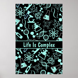 アクアモダンブルー生化学生命は複雑である ポスター