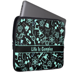 アクアモダンブルー生化学生命は複雑である ラップトップスリーブ