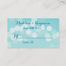 アクアモダンブルー結婚ズ座席表 プレイスカード