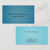 アクアモダンミニマルティール(緑がかった色)美しいセラピスト 名刺 (正面/裏面)