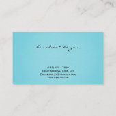 アクアモダンミニマルティール(緑がかった色)美しいセラピスト 名刺 (裏面)