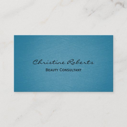 アクアモダンミニマルティール(緑がかった色)美しいセラピスト 名刺 (正面)