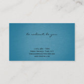 アクアモダンミニマルティール(緑がかった色)美しいセラピスト 名刺 (裏面)