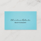 アクアモダンミニマルティール(緑がかった色)美しいセラピスト 名刺 (正面)