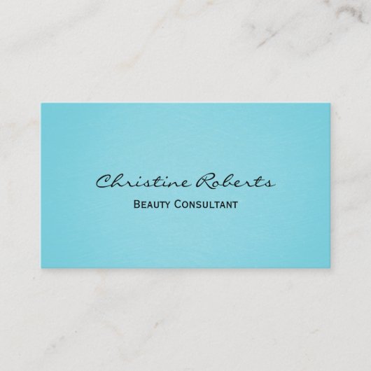 アクアモダンミニマルティール（緑がかった色）美しいセラピスト 名刺 (正面)