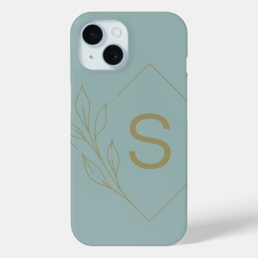アクアモダンモノグミニマルラムイニシャル Case-Mate iPhoneケース (裏面)