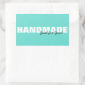 アクアモダン手作りビジネスやギフト向け 長方形シール (バッグ)