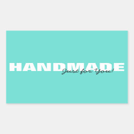 アクアモダン手作りビジネスやギフト向け 長方形シール