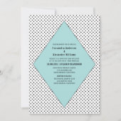 アクアモダン水玉模様ウェディング招待 招待状 (正面)