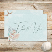 アクアモダン海シ結婚ェル サンキューカード