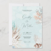 アクアモダン海シ結婚ェル 招待状 (正面)
