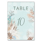 アクアモダン海&シェル結婚ズ テーブルナンバー (裏面)