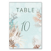 アクアモダン海&シェル結婚ズ テーブルナンバー (正面)