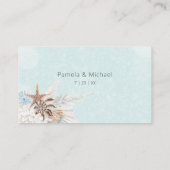 アクアモダン海&シェル結婚ズ プレイスカード (裏面)