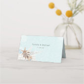 アクアモダン海&シェル結婚ズ プレイスカード (裏面)