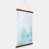 アクアモダン金ゴールドアルコールインクアートウォーターカラー海 吊り下げ型タペストリー (傾斜あり)