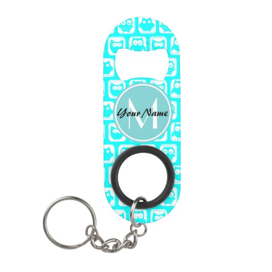 アクアモノグラムのターコイズフール キーホルダー栓抜き (正面)