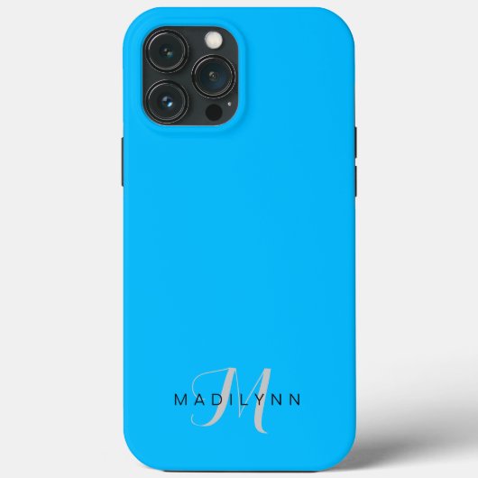 アクアモノグラムのブルーミニマリスト Case-Mate iPhoneケース (裏面)