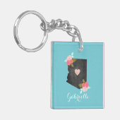 アクアモノグラムアリゾナ州可動ハートシティ キーホルダー (正面左)