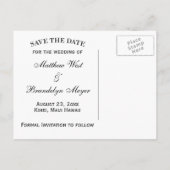 アクアモノグラムシーホース日付はがきを保存 案内ポストカード (裏面)