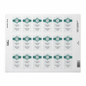 アクアモノグラム差出人住所ラベル ラベル (フルシート)