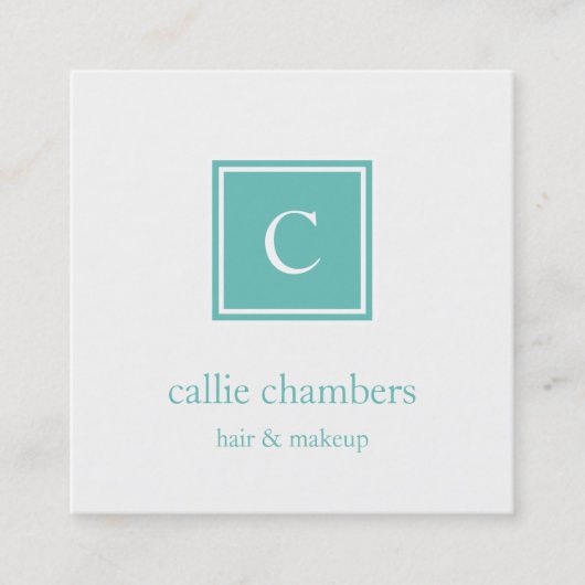 アクアモノグラム スクエア名刺 (正面)