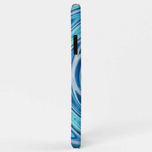 アクアユニークターコイズブルーバイオレットサマースワールアート Case-Mate iPhoneケース (裏面/右)