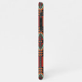 アクアユニークブルーレッドオレンジ族の部族モザイク iPhoneケース (左側)