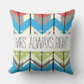 アクアライムコーラルアローMrs.常に右 クッション (正面)