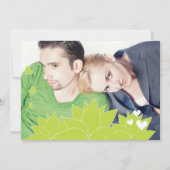 アクアライム多肉性モダン結婚タイポグラフィ 招待状 (裏面)