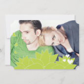 アクアライム多肉性モダン結婚タイポグラフィ 招待状 (裏面)