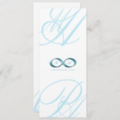 アクアラブインフィニティハンドクラスプロゴ結婚式の招待 招待状 (正面/裏面)