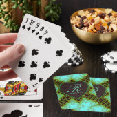 アクアラブ自然チョコレートモノグラムハートカード トランプ (インサイチュ)