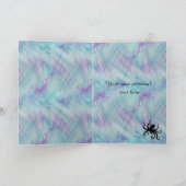 アクアラベンダータコ任意の大事な行事グリーティングカード カード (内部)