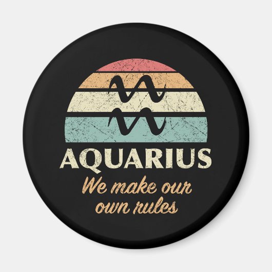 アクアリおもしろいウス〔占星術の〕十二宮図規則 マグネット (正面)