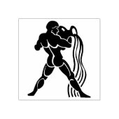 アクアリウス水搬送〔占星術の〕十二宮図アートスタンプ ラバースタンプ (インプリント)