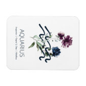 アクアリウス〔占星術の〕十二宮図スターサイン マグネット (横)