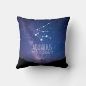 アクアリウス |〔占星術の〕十二宮図パーソナライズされた星座 クッション (裏面)