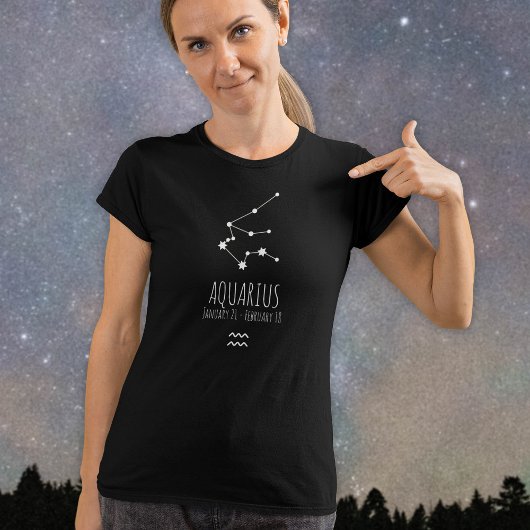 アクアリウス |〔占星術の〕十二宮図パーソナライズされた星座 Tシャツ