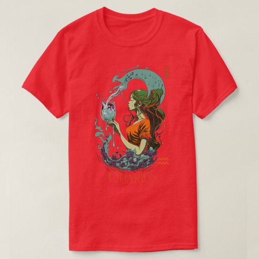 アクアリウス〔占星術の〕十二宮図 Tシャツ (デザイン正面)
