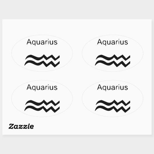 アクアリウス 楕円形シール (シート)