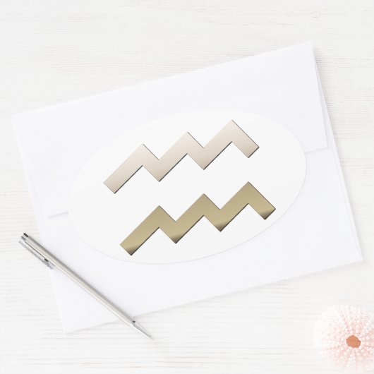 アクアリウス 楕円形シール (封筒)