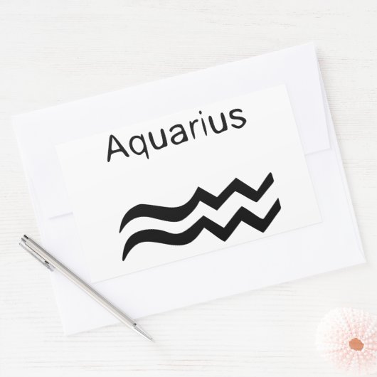 アクアリウス 長方形シール (封筒)