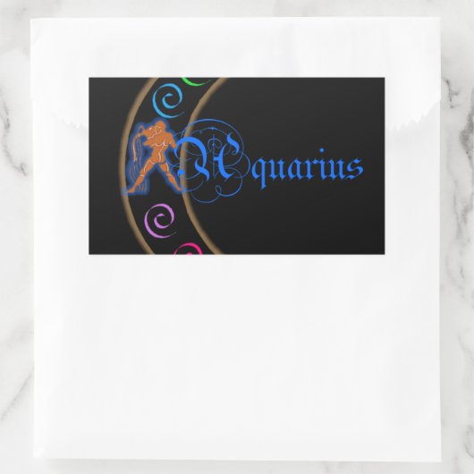 アクアリウス 長方形シール (バッグ)