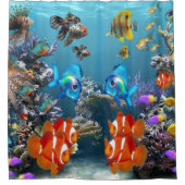 アクアリウムのシーライフのスタイル シャワーカーテン (正面)