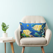 アクアリウムの海の海のビーチの魚の水中写真 ランバークッション (椅子)