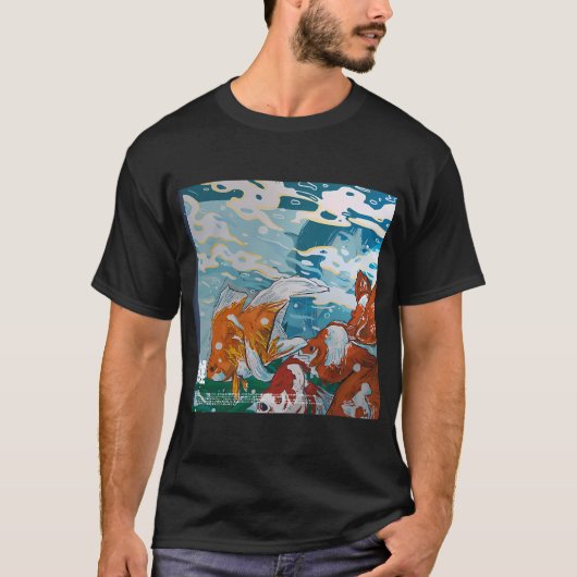 アクアリウムの錦鯉 Tシャツ (正面)